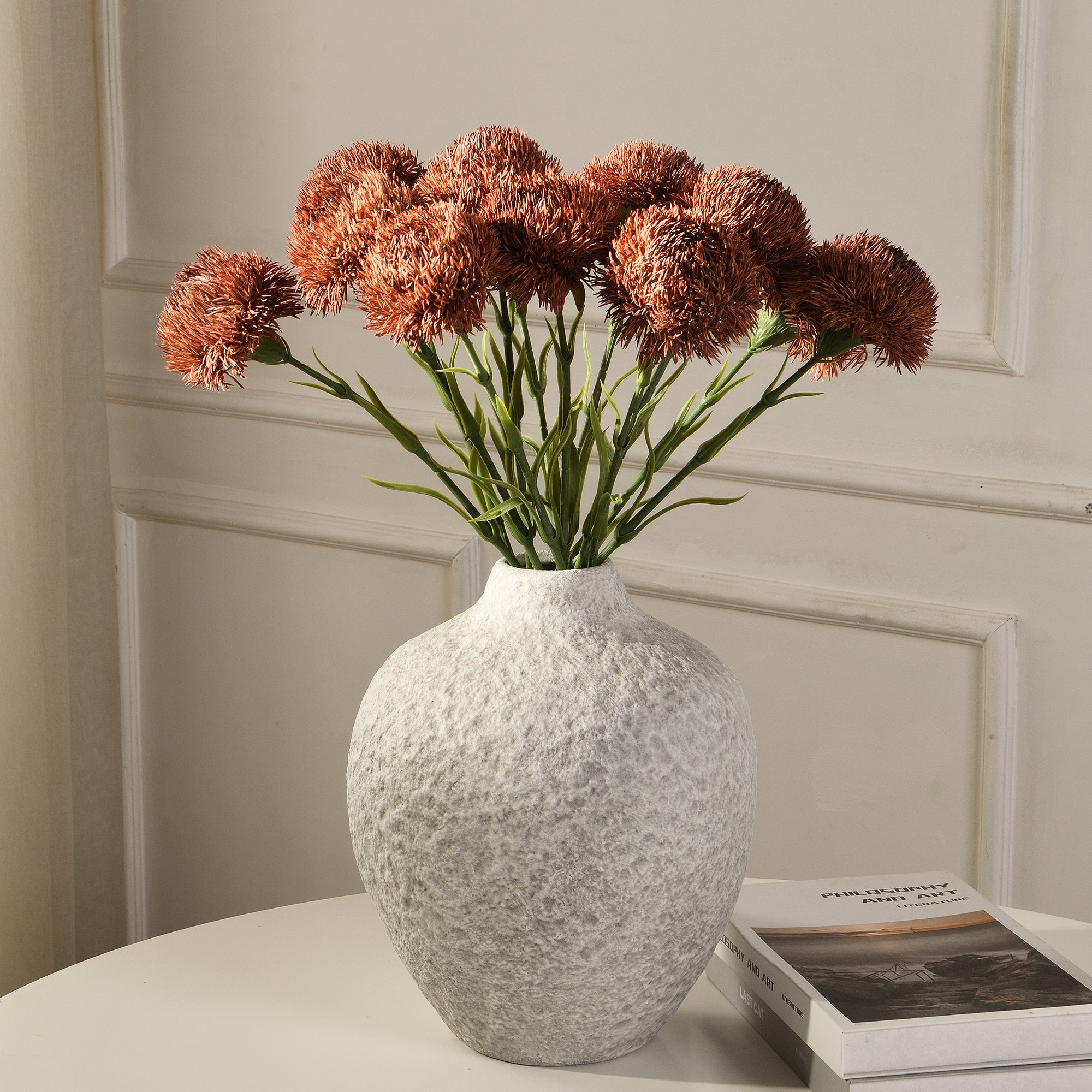 Sia Tiges de Fleurs Chardon 60 cm fleur artificielle rose pâle