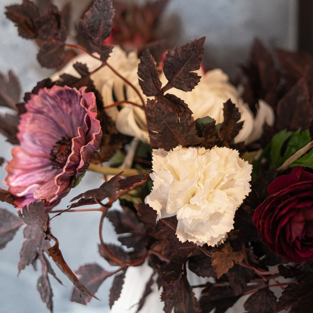 Flowrette Ophélie bouquet artificiel violet automne