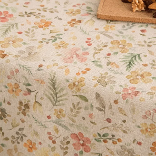 Flowrette Paloma nappe fleurie coton 140x100 hydrofuge