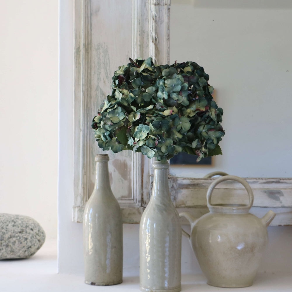 Flowrette Hortensia fleur en papier naturel fait main x1