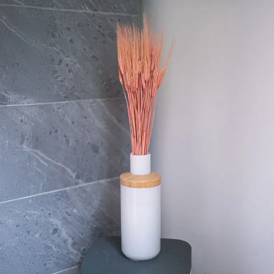 Flowrette Orge rose botte fleurs séchées x1 relief