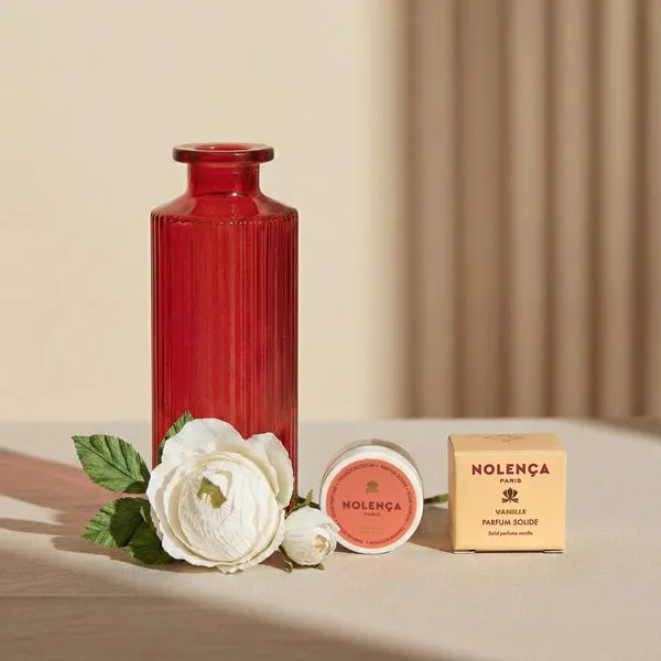 Flowrette Duo Vanille coffret parfumé rose papier blanche