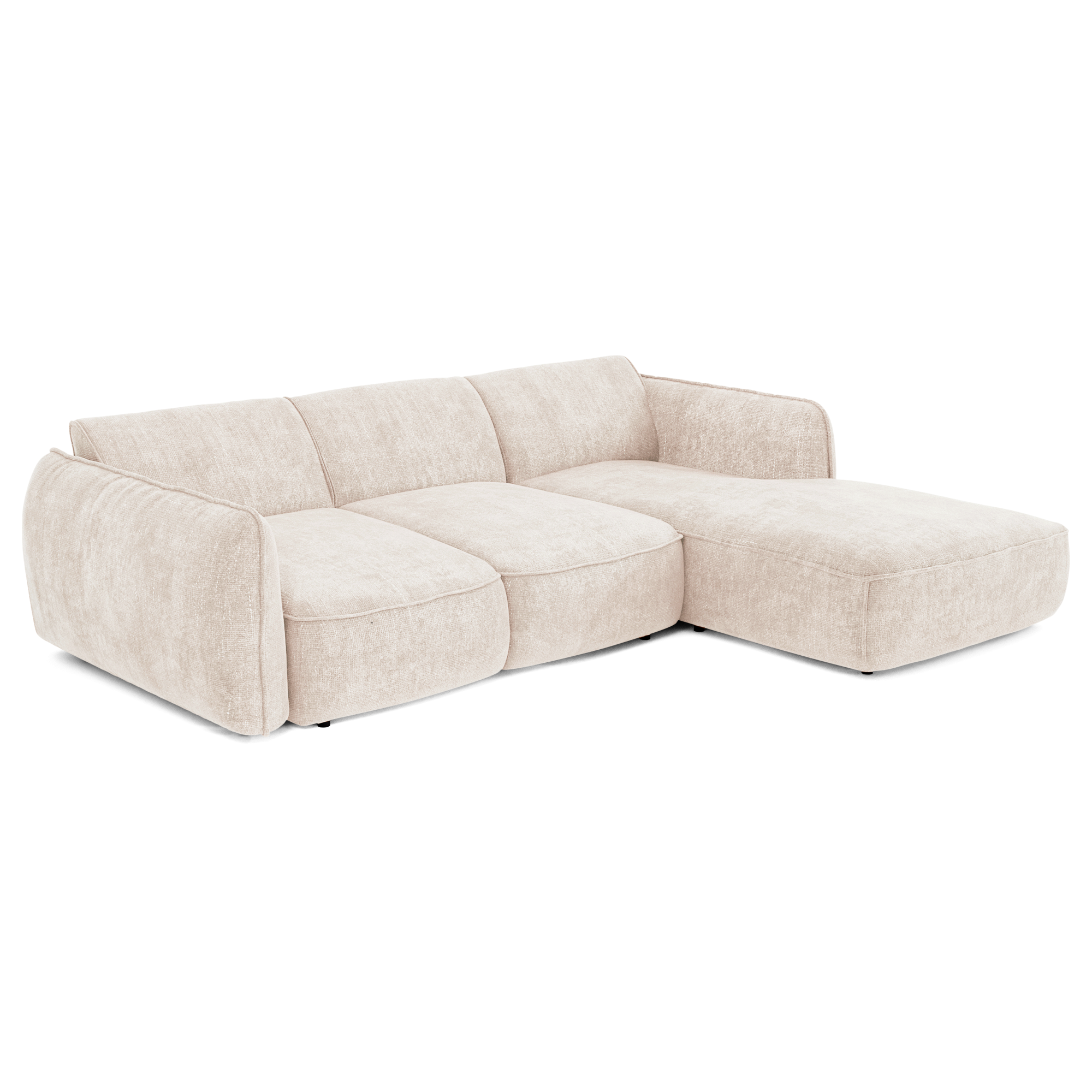 Sia Home Livia canapé angle droit crème convertible