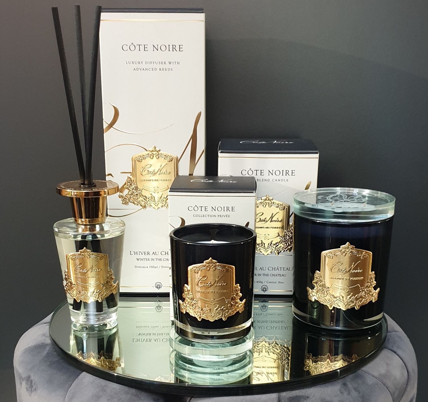 Côte Noire Bougie Winter Chateau 75g parfum boisé