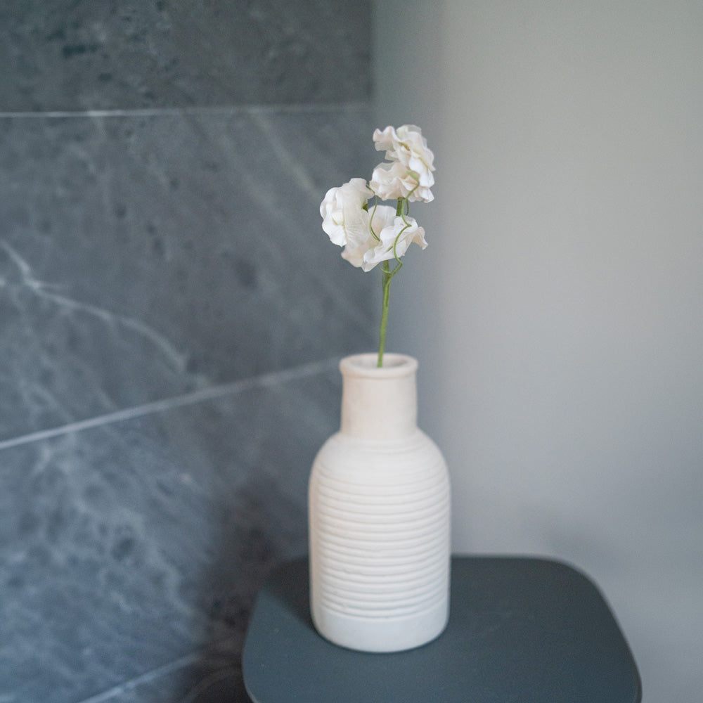 Flowrette Pois de senteur fleur papier blanc x1 sans entretien