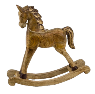 Feuillazur Rungis Cheval en Bois Déco Noël 38x9x37cm