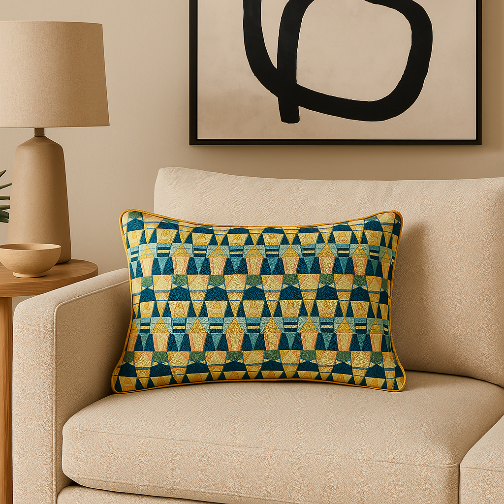 Sia Home Casuarina housse de coussin jaune 30x50 cm coton