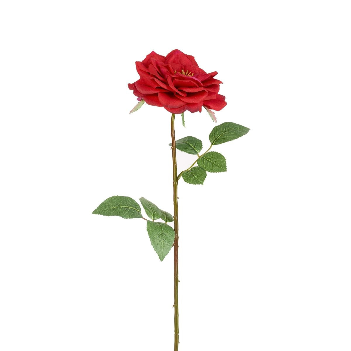 Sia Sophie tige rose artificielle ouverte 64cm blanc