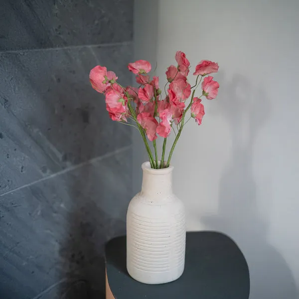 Flowrette Pois de senteur fleur papier rose foncé tige