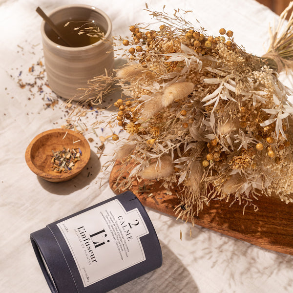 Flowrette Hygge coffret cadeau tisane mug bouquet