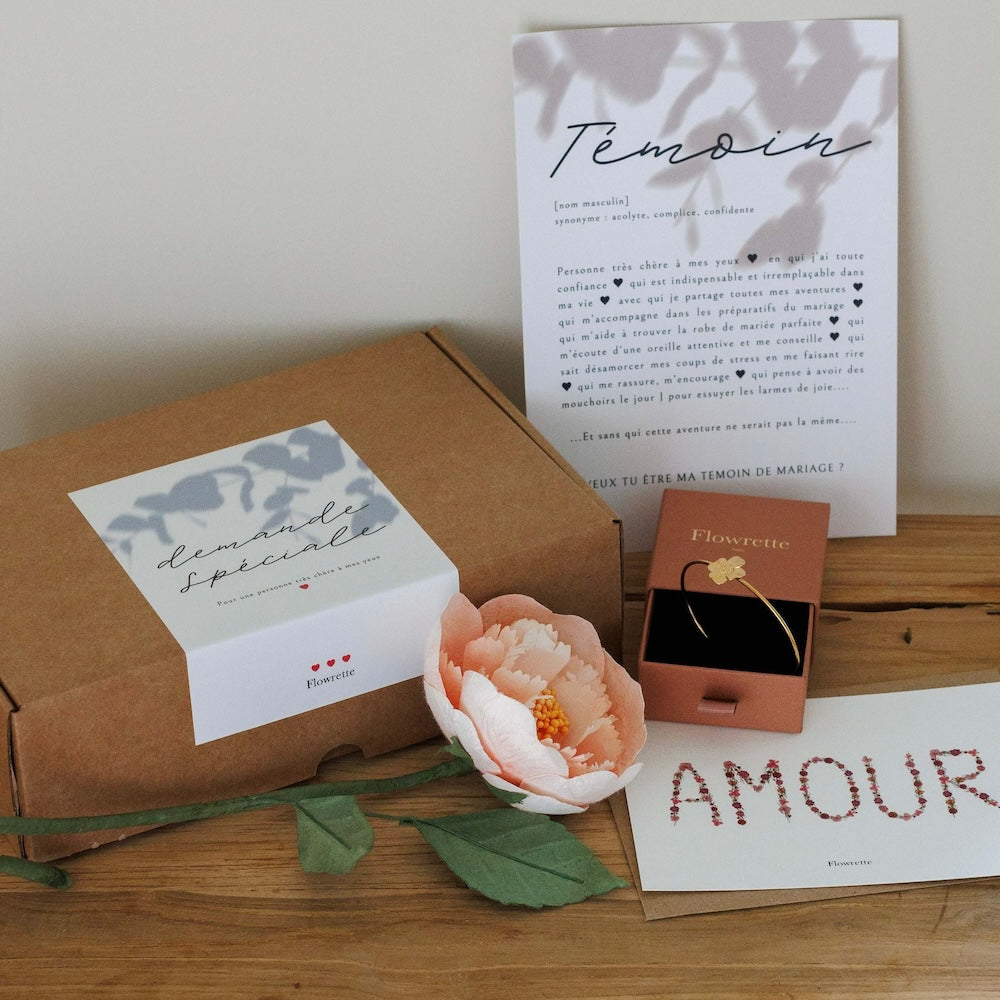 Flowrette Décoration Coffret de la témoin cadeau mariage