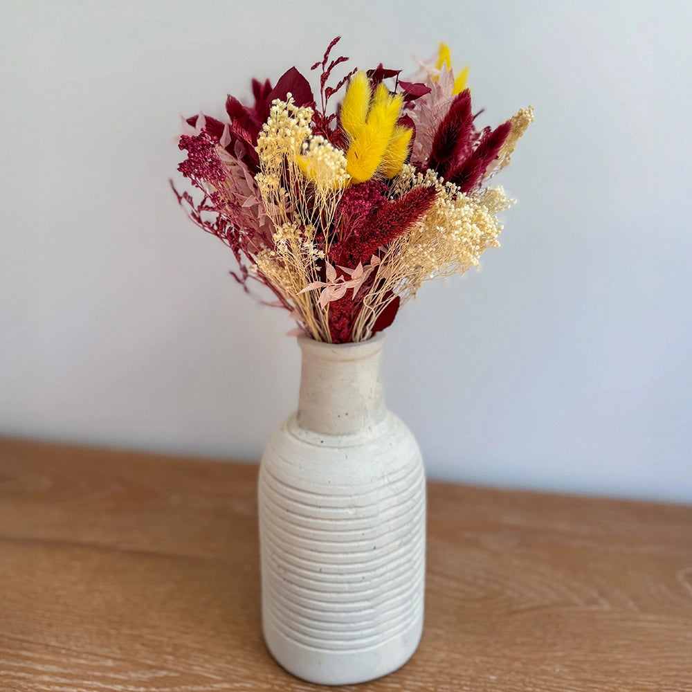 Flowrette Blaise bouquet fleurs séchées magenta bordeaux