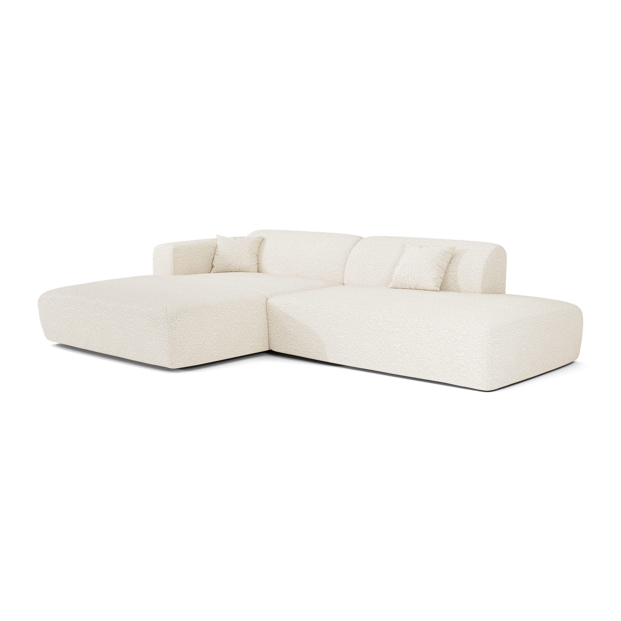 Sia Home Myra canapé angle gauche ouvert crème
