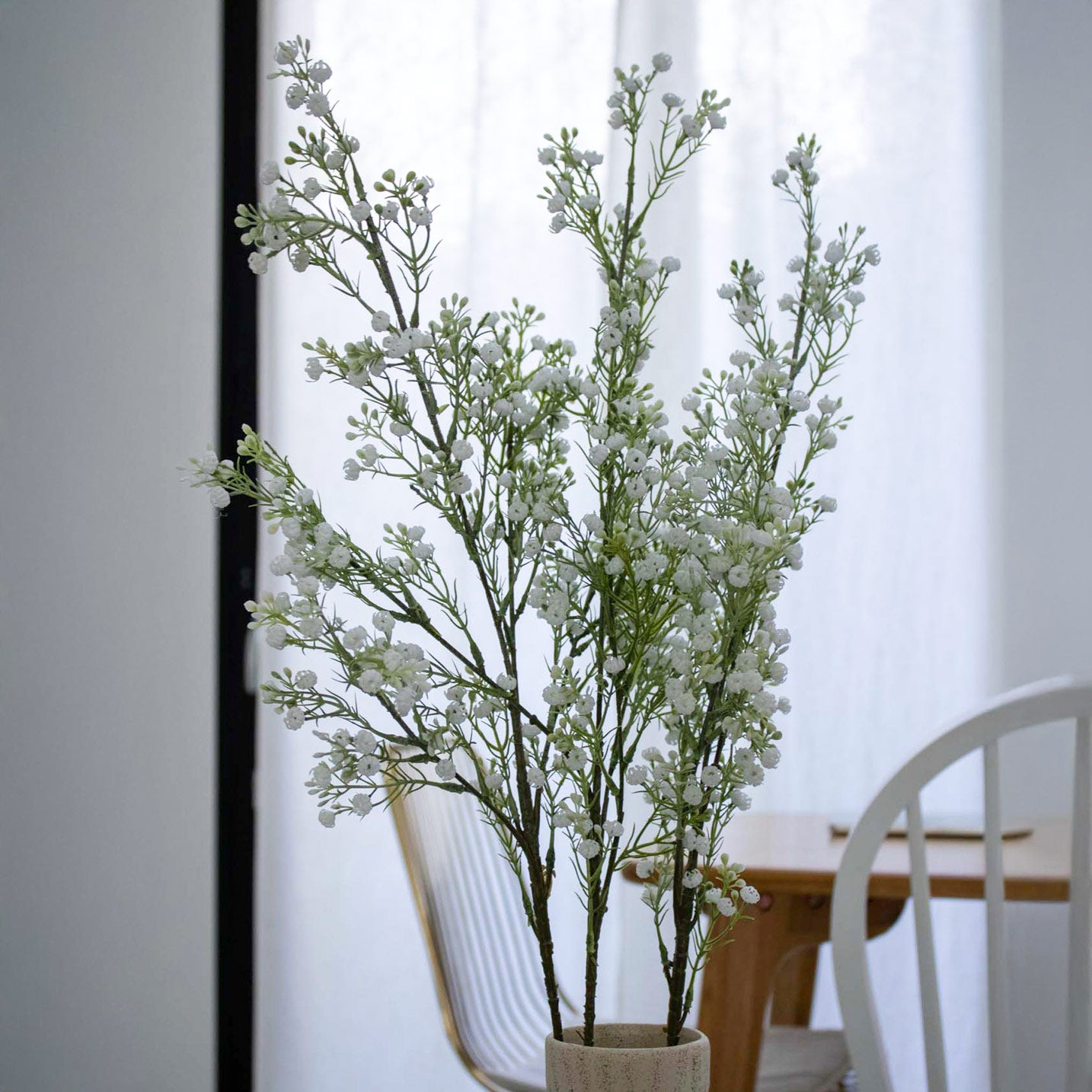 Flowrette branche gypsophile blanc fleur artificielle x1 sans entretien