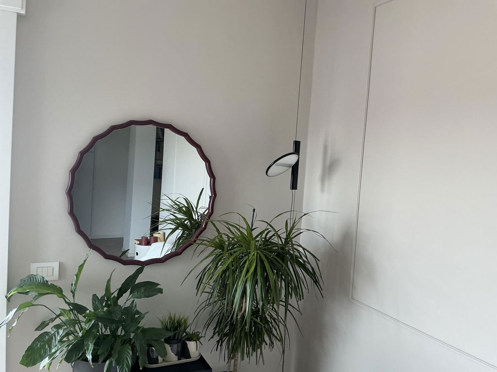 Sia Home Ondine miroir rond bois 76cm blanc