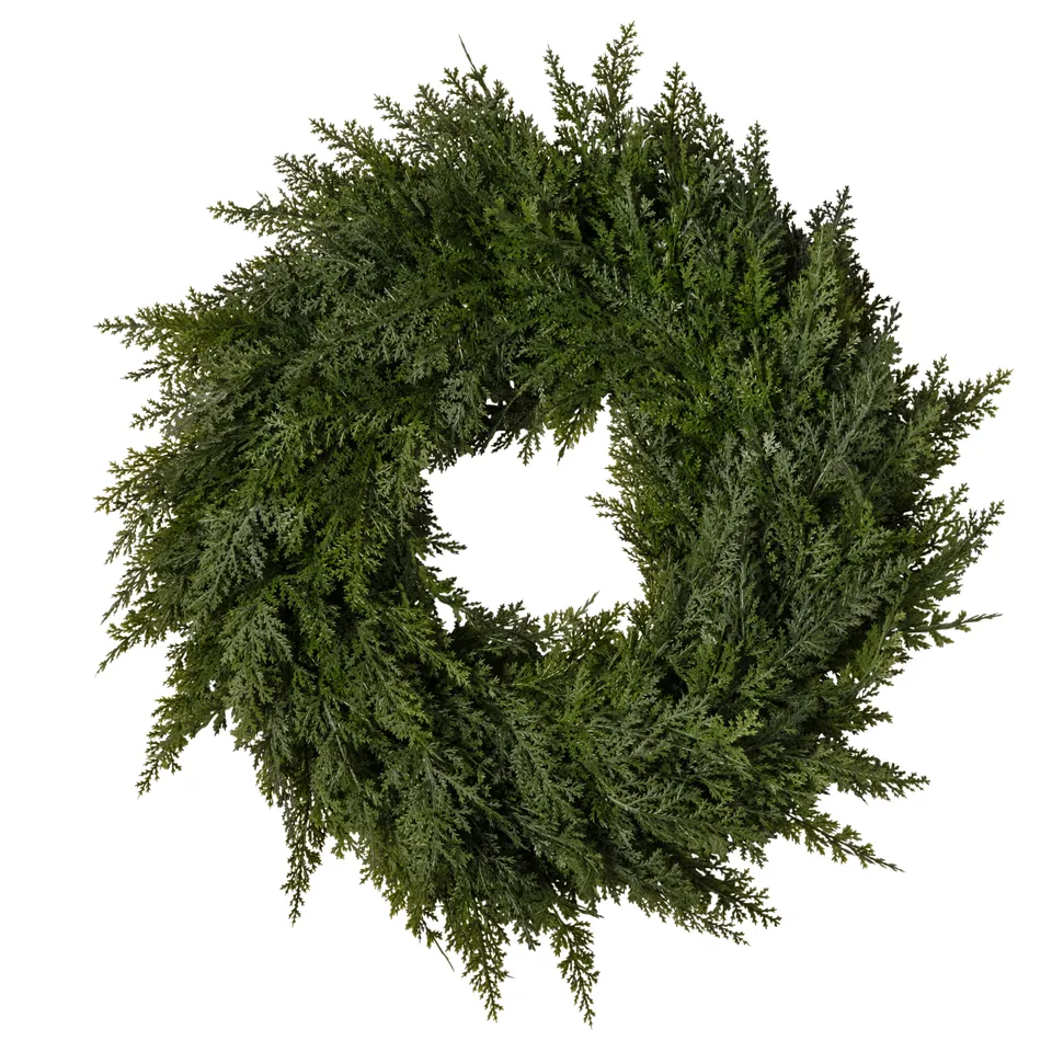 Feuillazur Rungis Produits de saison couronne cyprès vert 50cm