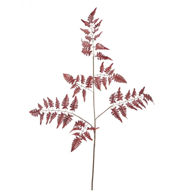 Sia Feuillages artificiels Fougère 104 cm tige bordeaux