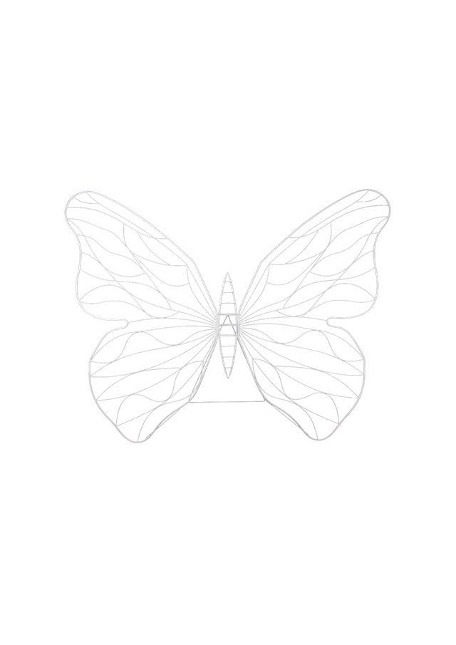 Feuillazur Rungis Papillon métal structure déco blanc mariage