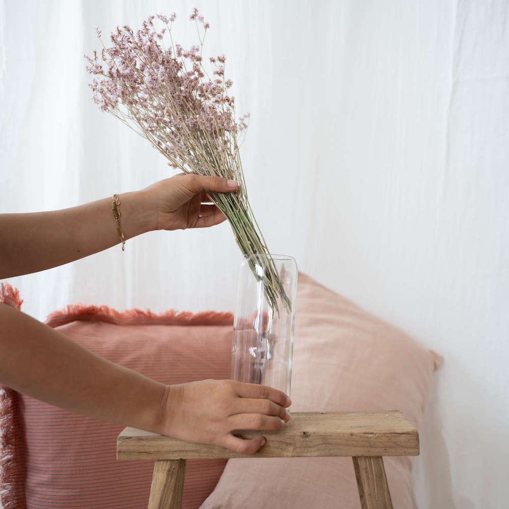 Flowrette Vases Sauvignon vase verre recyclé fleurs séchées