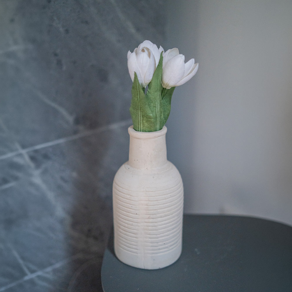 Flowrette Fleurs en papier Mini tulipe fleur blanche x1 durable