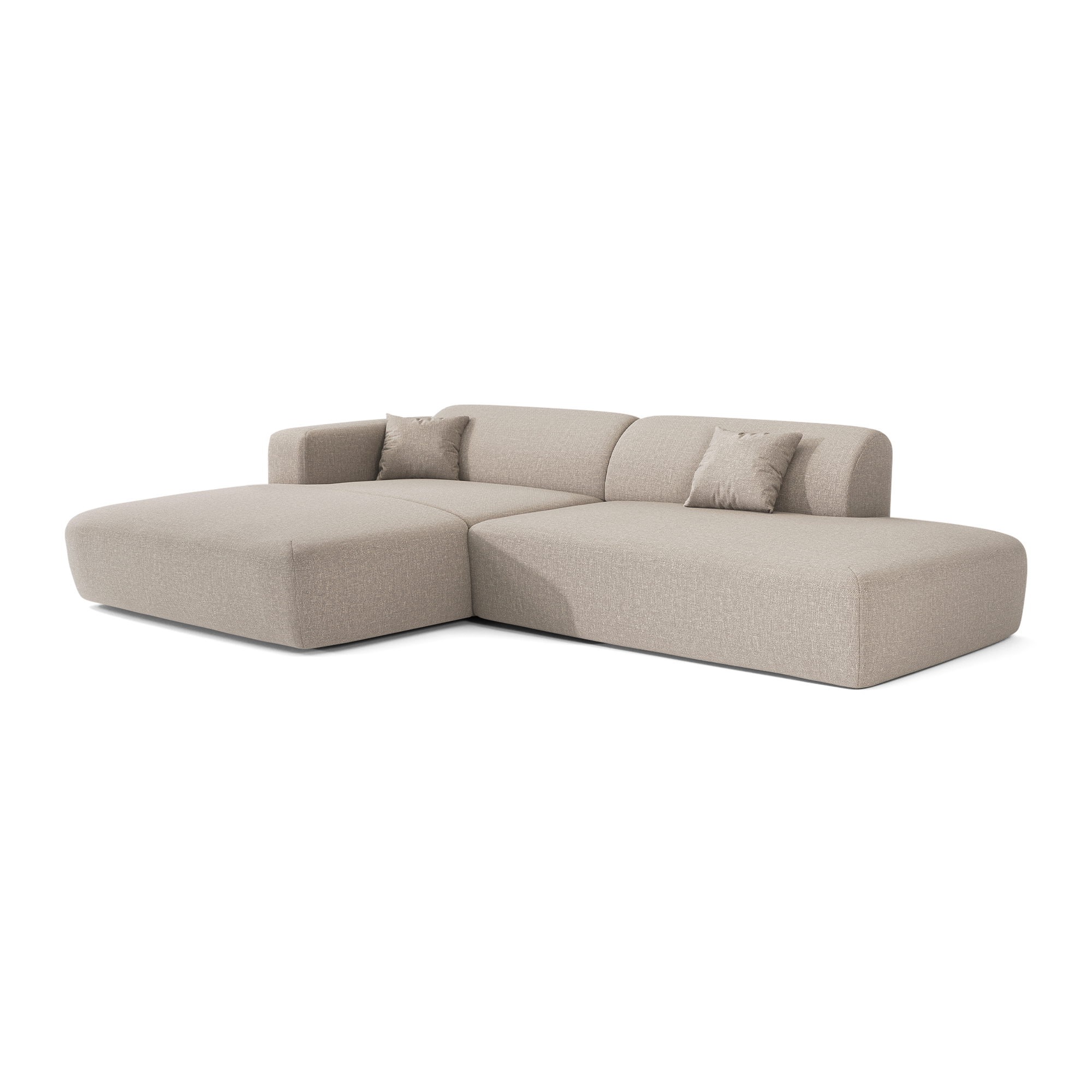 Sia Home Myra canapé d'angle gauche 5 places beige