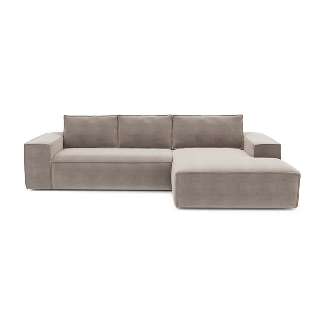 Sia Joan canapé convertible angle droit bleu paon matelas