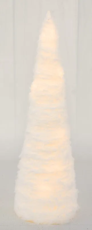 Feuillazur Rungis Sapin blanc LED lumineux 11x11x37 cm
