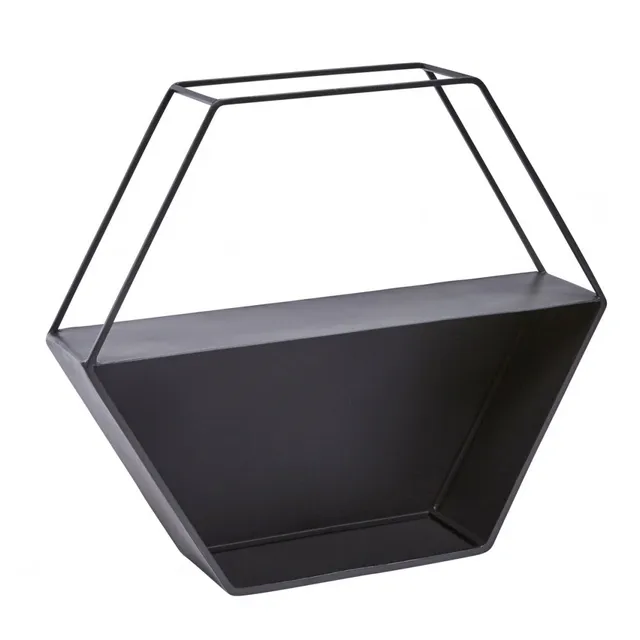 Sia Home Anja rangement mural noir métal 42 cm