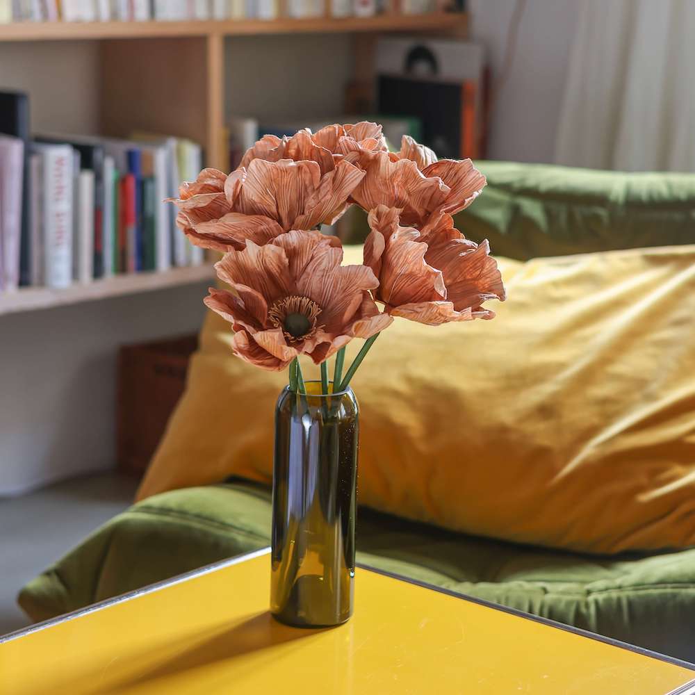 Flowrette Fleurs en papier Grand pavot fleur beige x1