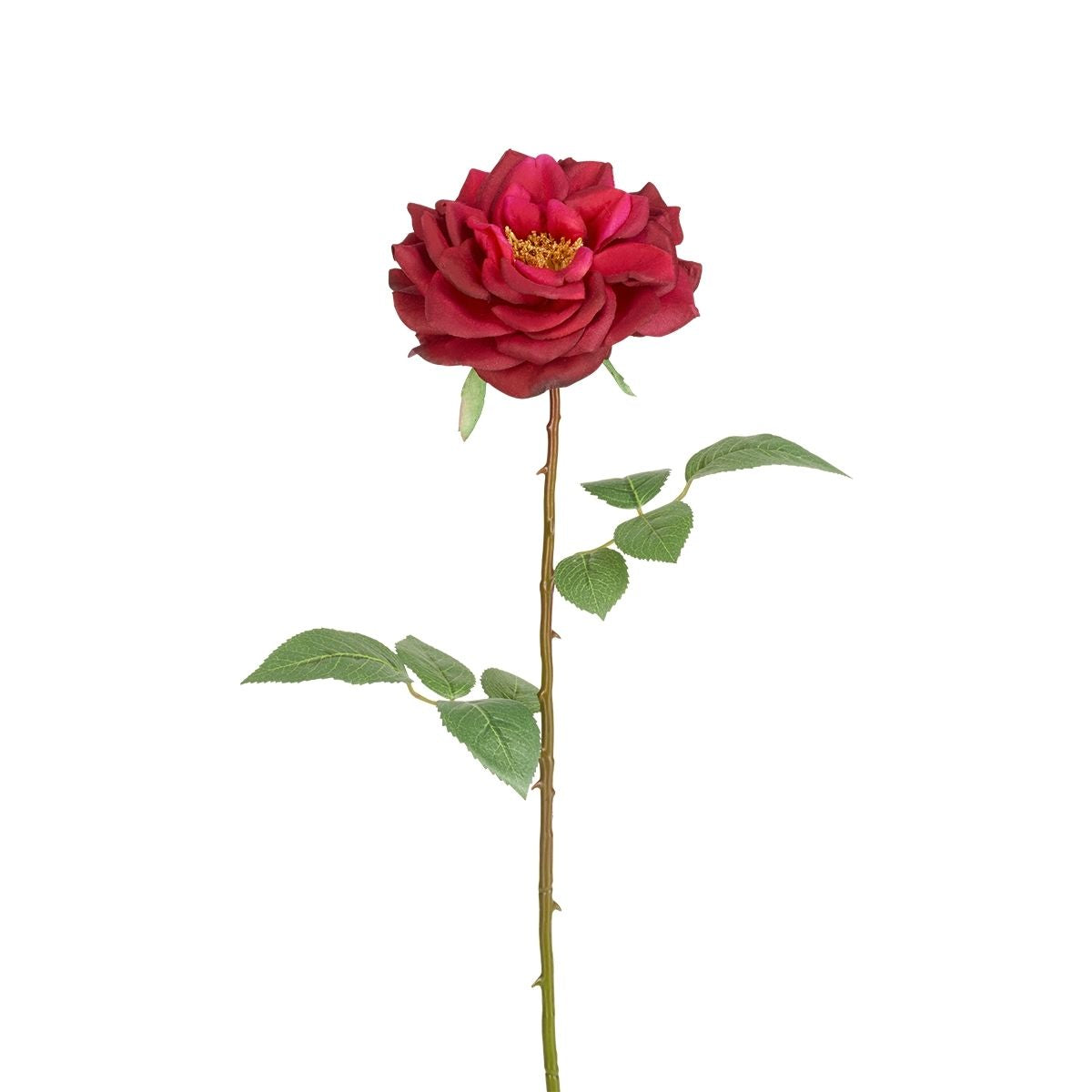 Sia Sophie tige rose artificielle ouverte 64cm blanc