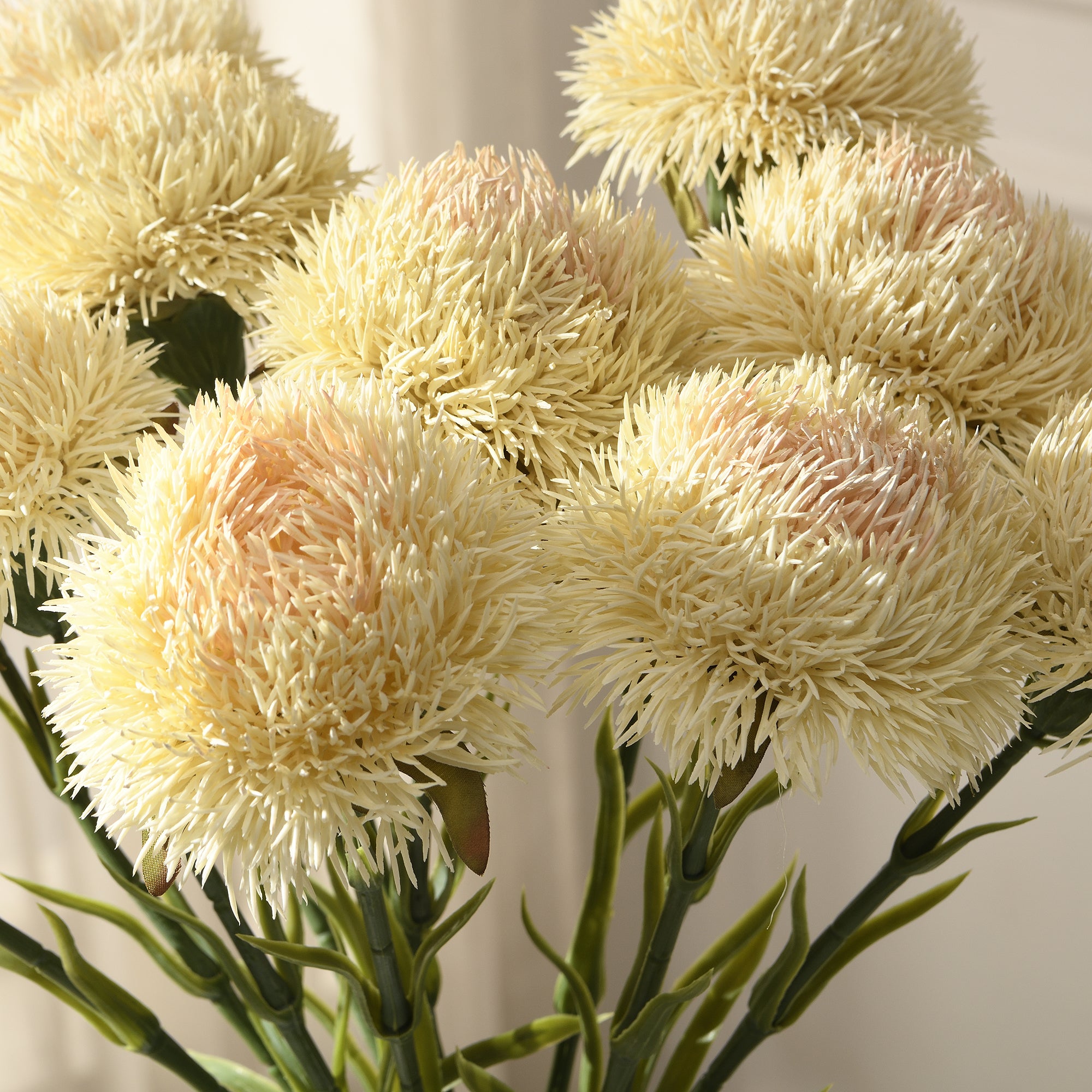 Sia Tiges de Fleurs Chardon 60 cm fleur artificielle rose pâle