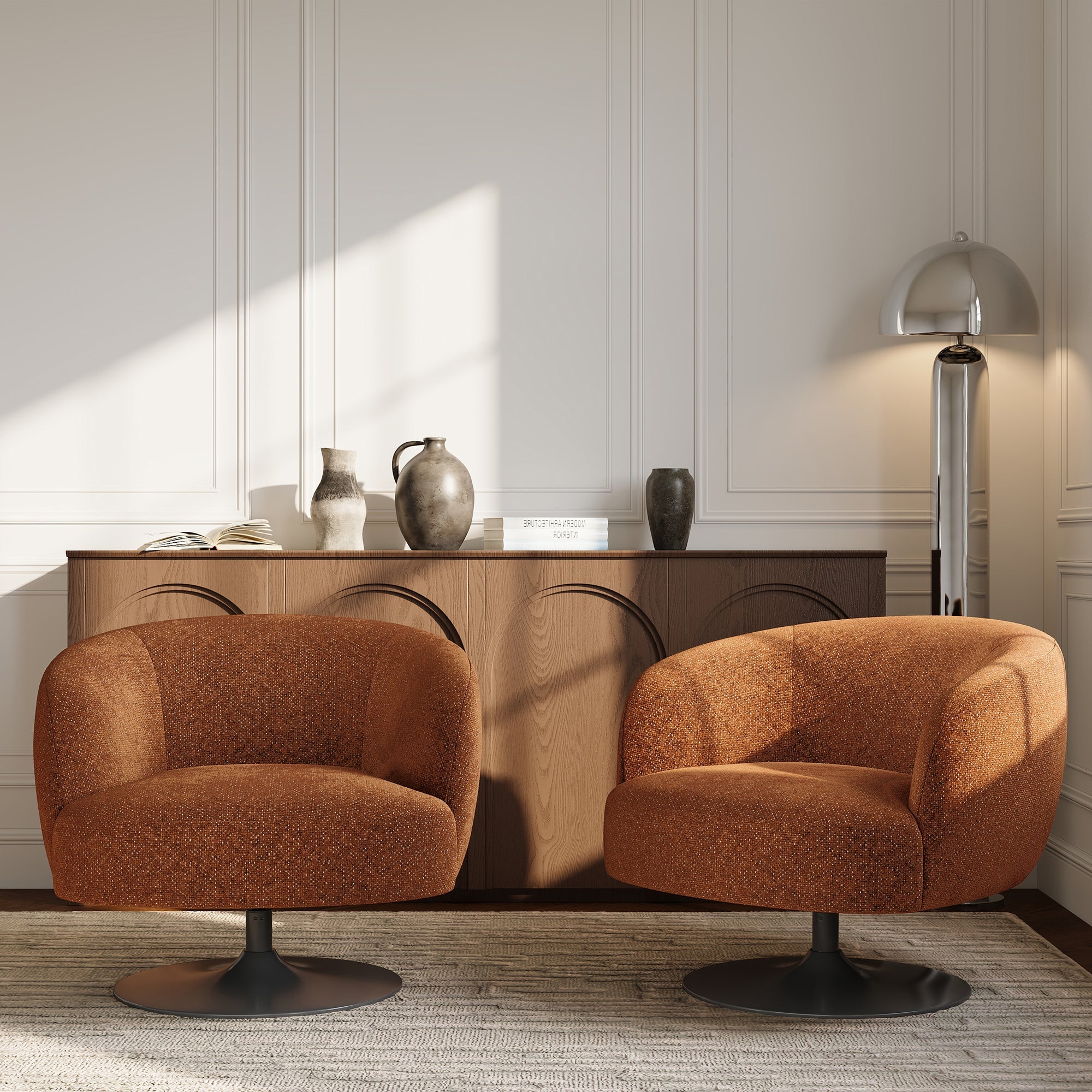 Sia Home Fauteuils Oska fauteuil Bordeaux pivotant