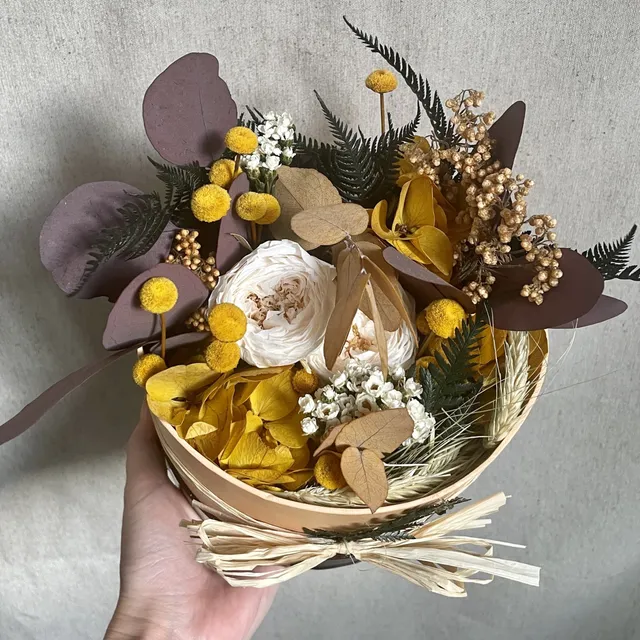 Ateliers Ouchamp Villa Beauséjour boîte fleurs stabilisées 20 cm