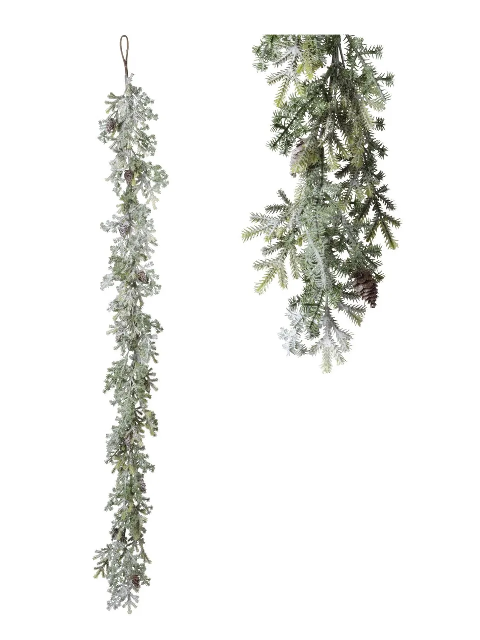 Feuillazur Rungis Produits de saison guirlande pin enneigé 150 cm