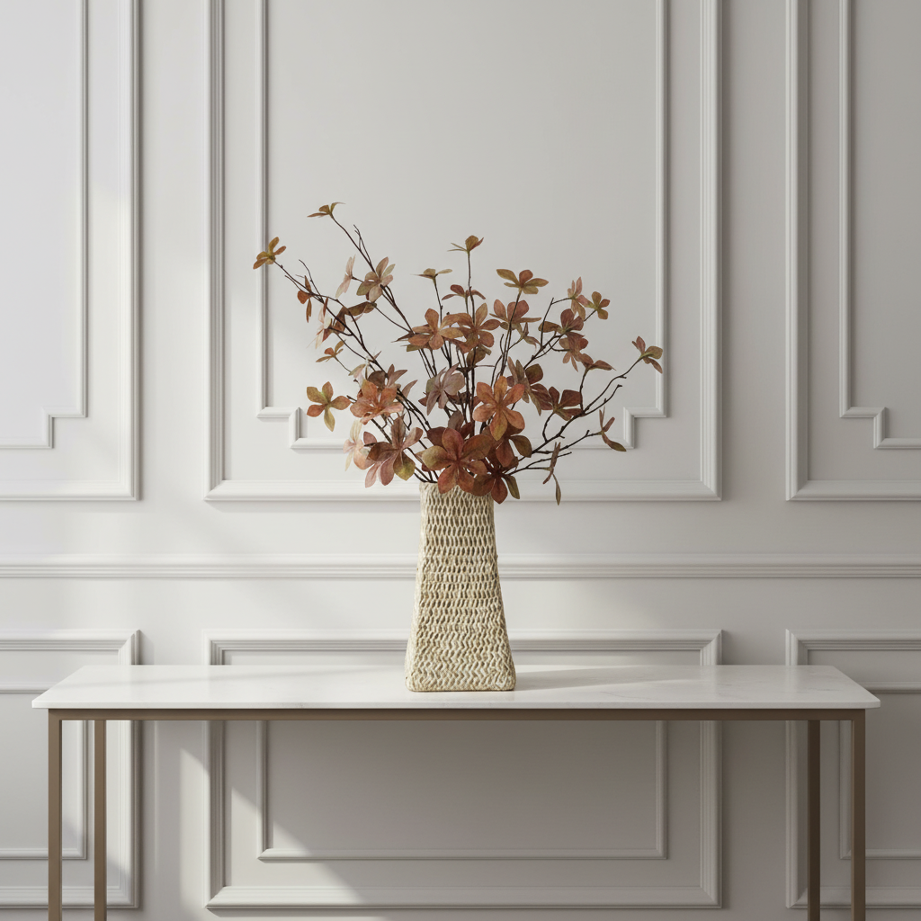 Sia Feuillages artificiels Enkianthus 97 cm rouge foncé et vert