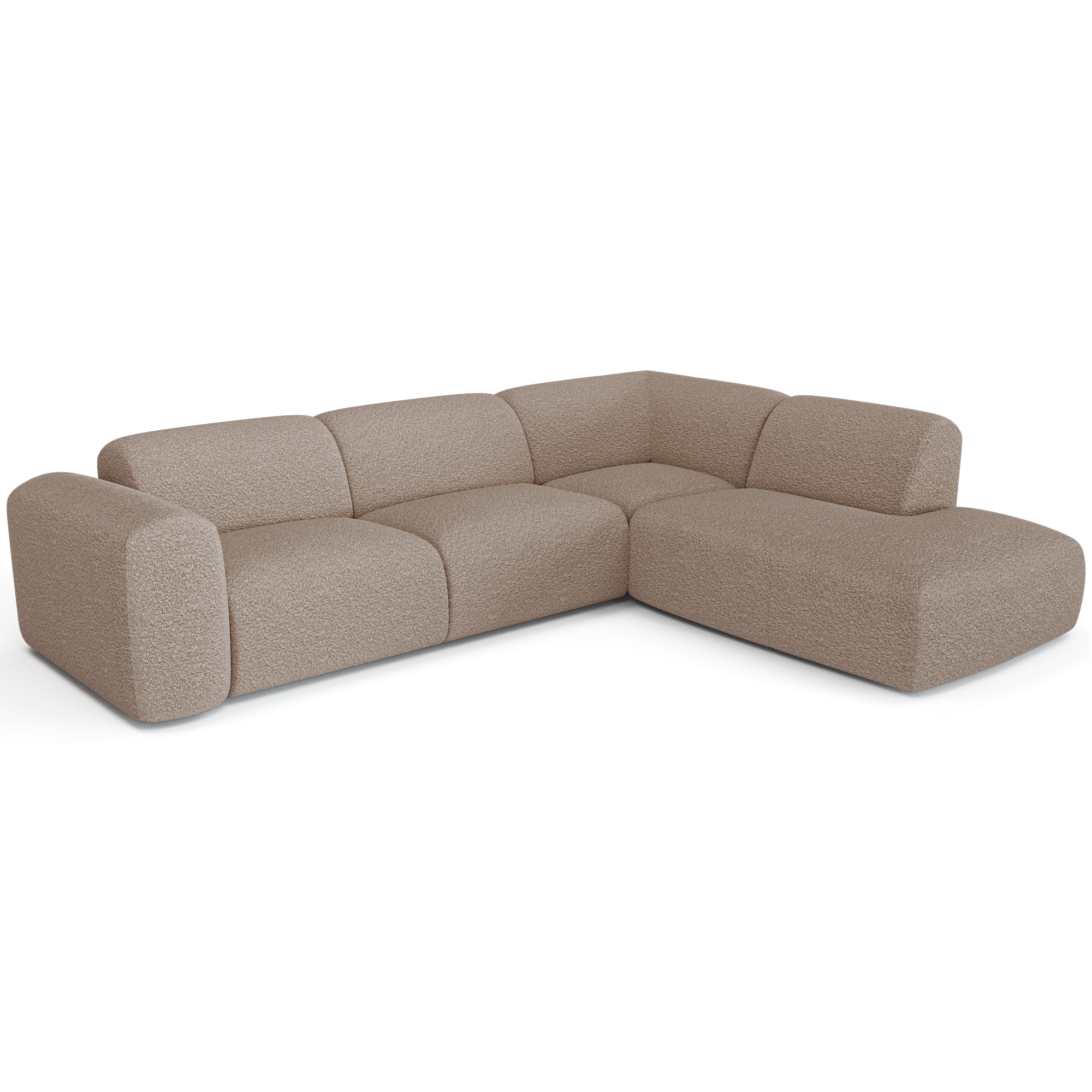 Sia Home Myra canapé angle droit méridienne crème