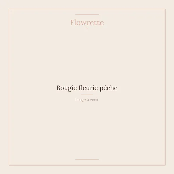 Flowrette Flower-fishing bougie parfumée pêche soja