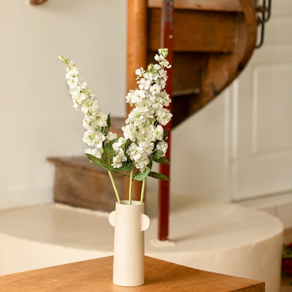 Flowrette Fleurs en Papier Delphinium Blanc Fleur Papier x1