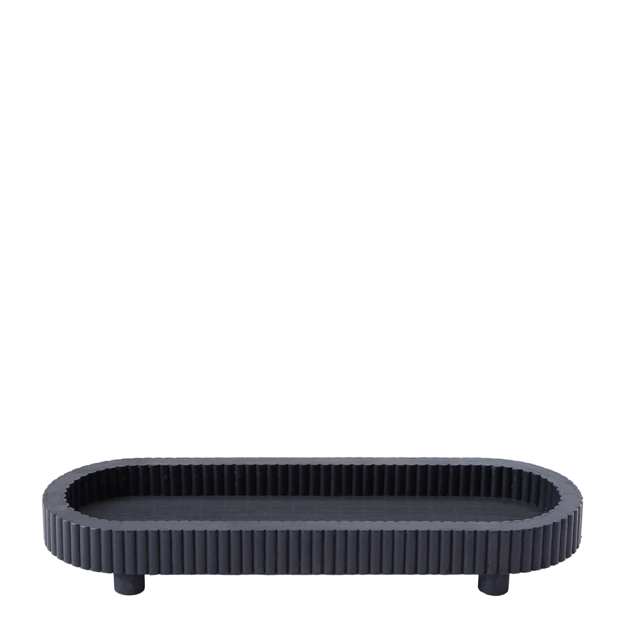 Sia Home Palma plateau décoratif ovale noir 45 cm
