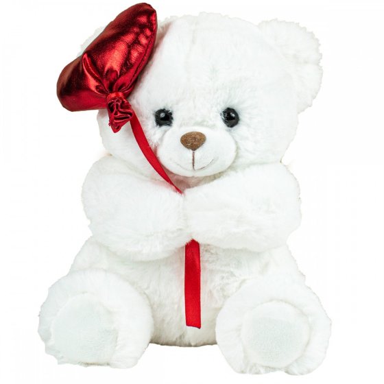 Feuillazur Rungis Contenants Ours blanc ballon peluche Saint-Valentin rouge