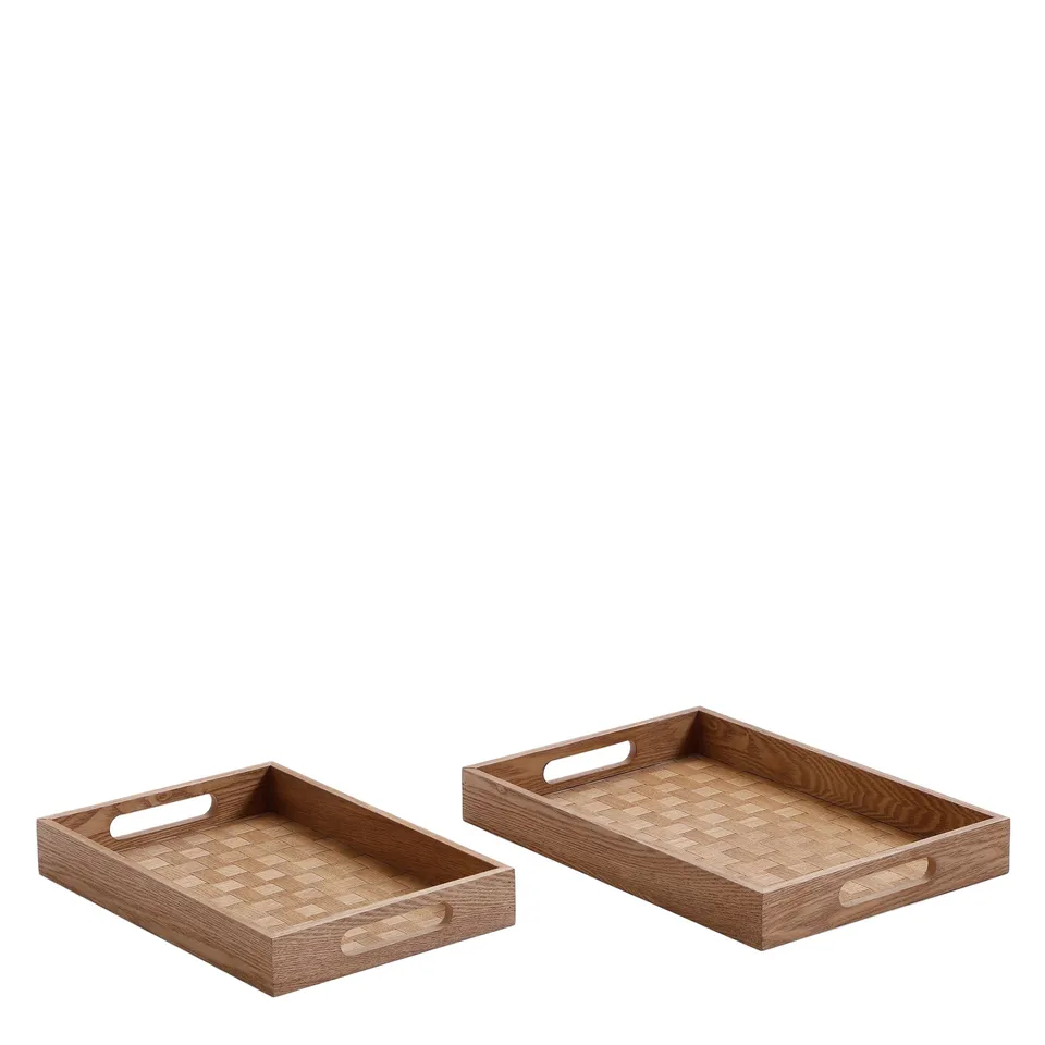 Sia Home Hanoï plateaux rectangulaires marron lot de 2