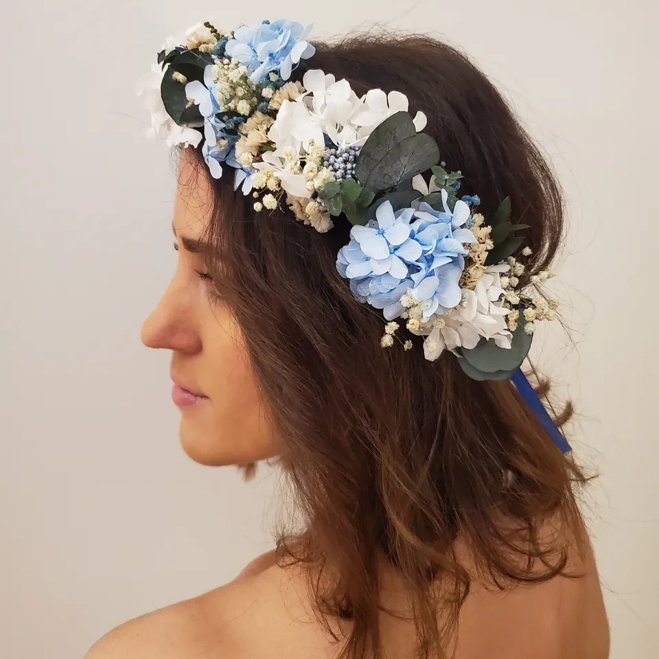 Ateliers Ouchamp Couronnes Rue Bleue couronne de tête mariage