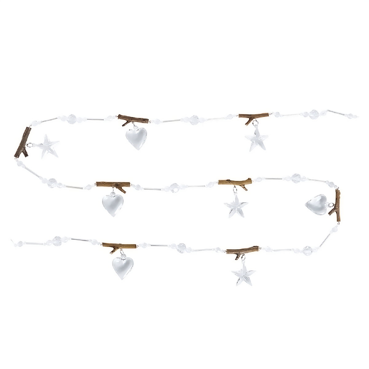 Sia Home guirlande coeurs étoiles verre 180 cm