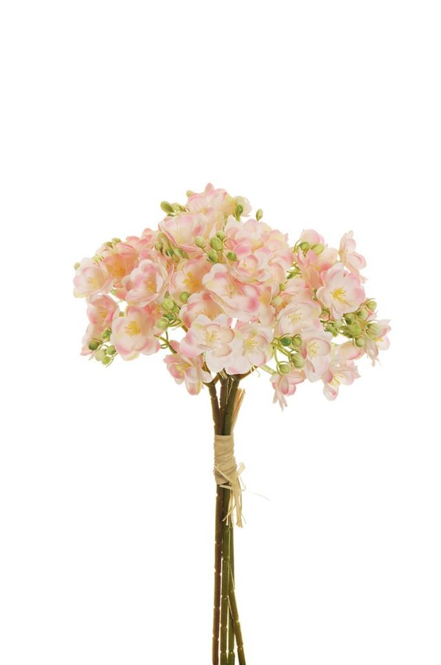 Feuillazur Rungis Bouquet saponaria rose 39cm fleur artificielle