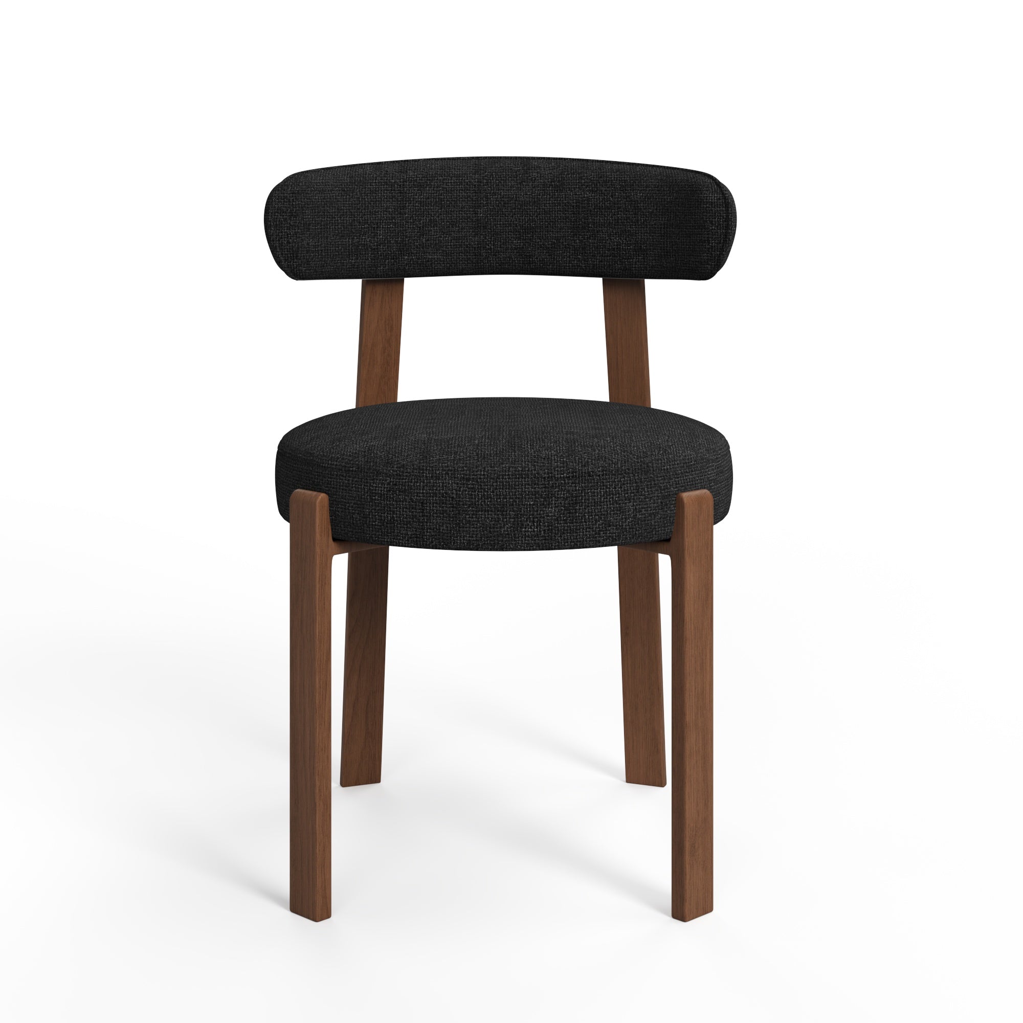 Sia Home Juna lot 2 chaises noires assise arrondie salle à manger
