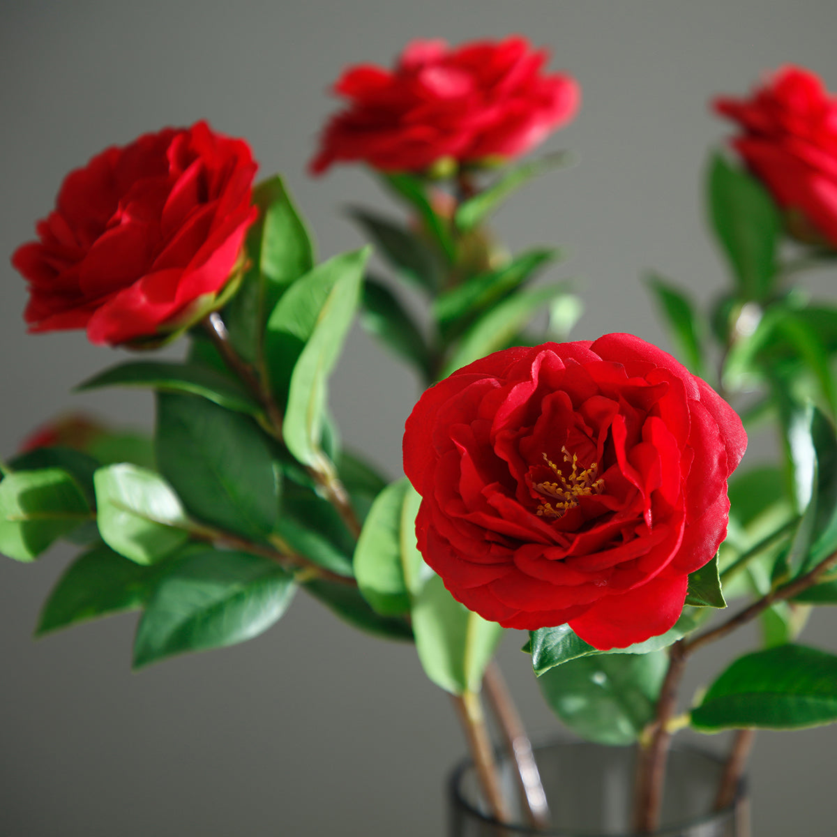 Sia Home Tige camélia artificiel rouge 53 cm fleur