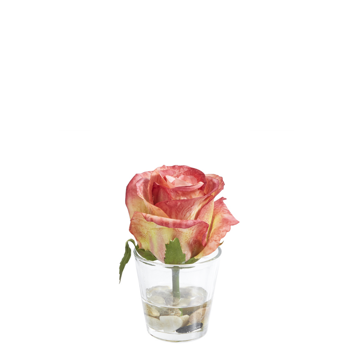 Sia Home Stones Rose rose pot verre illusion d'eau 12 cm