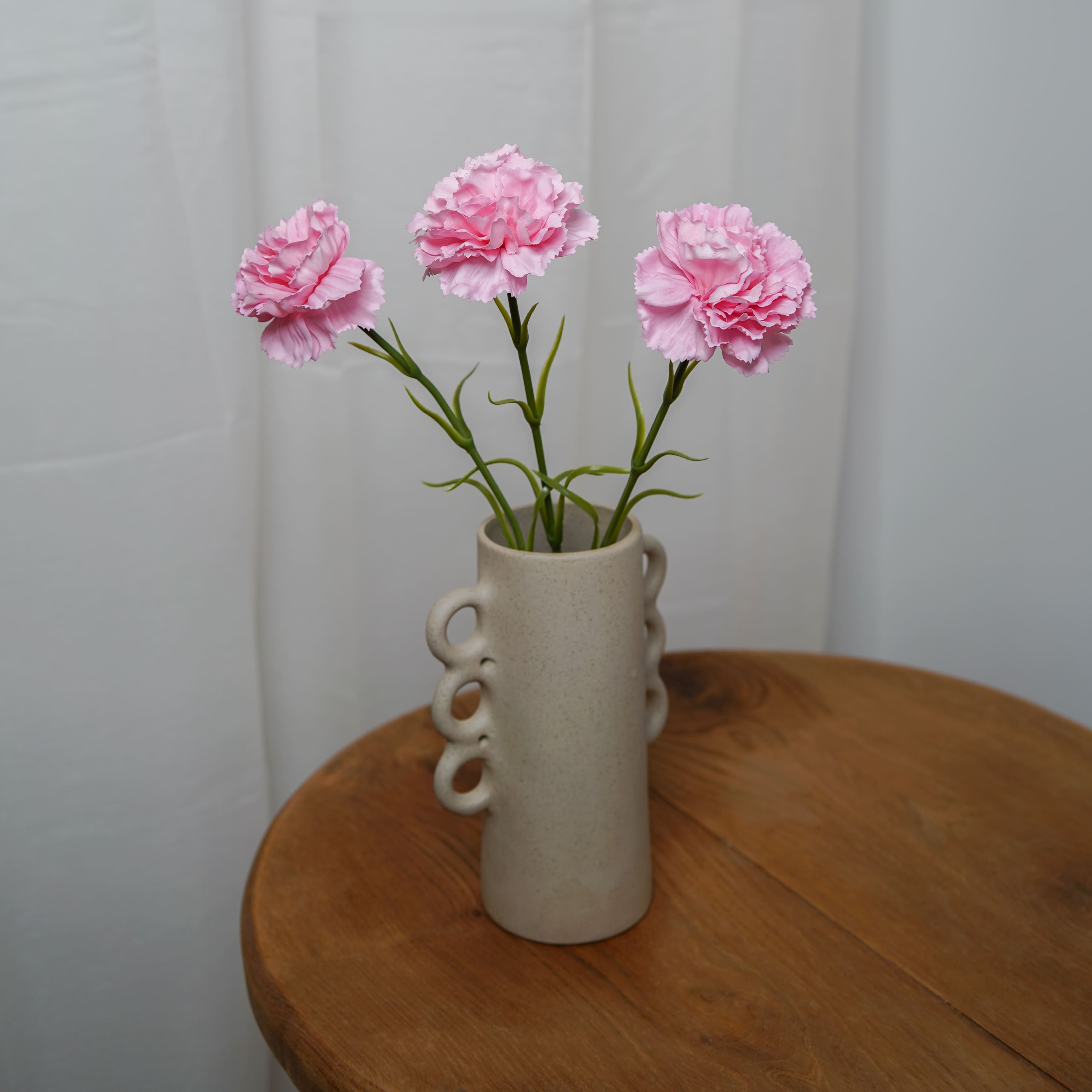 Flowrette Real Touch oeillet rose clair fleur artificielle tige