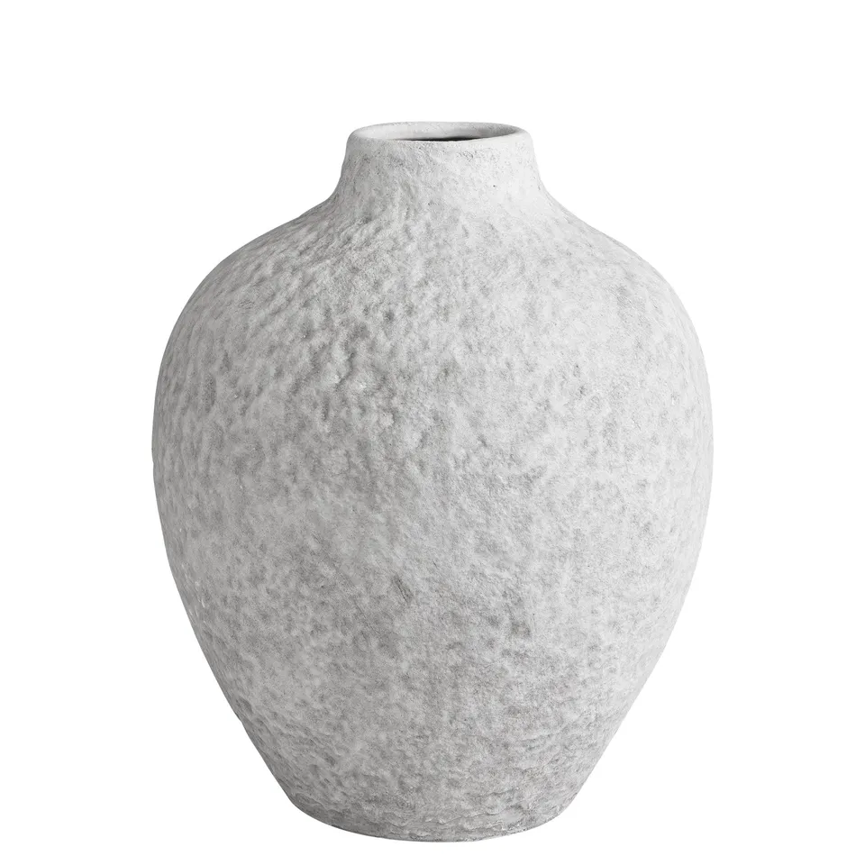 Sia Home Stone vase céramique blanc 29 cm fait main