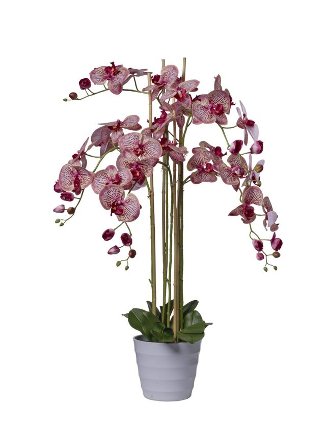 Feuillazur Orchidées 5 branches artificielles rose